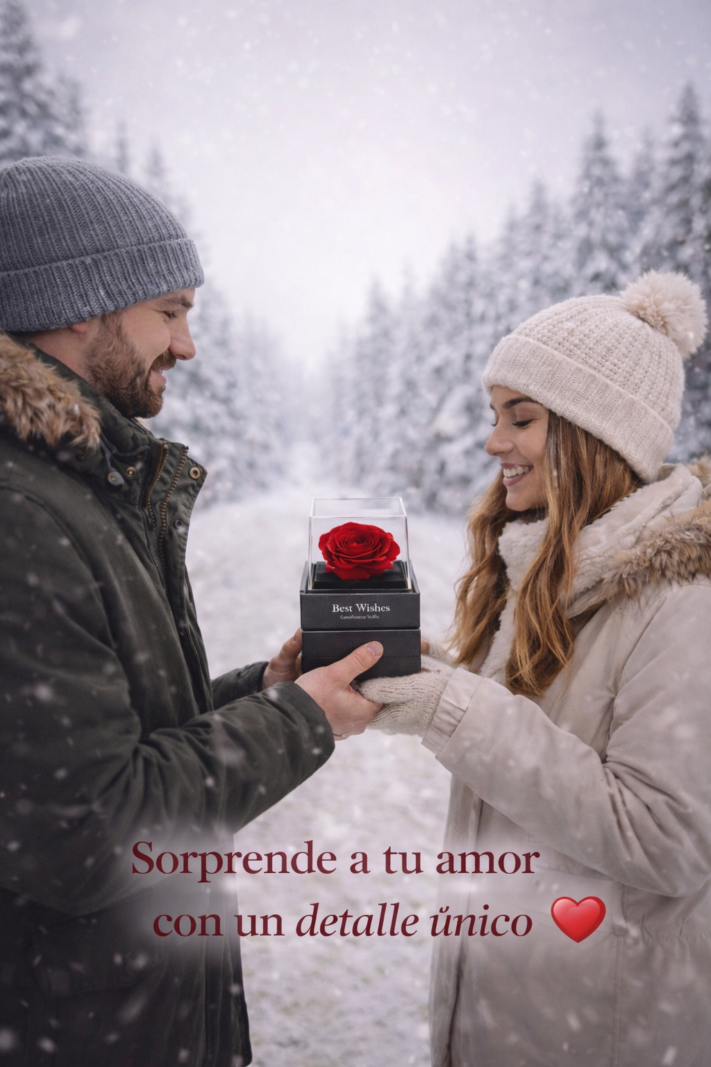 Caja de Amor 🌹 (Collar + Rosa Eterna)